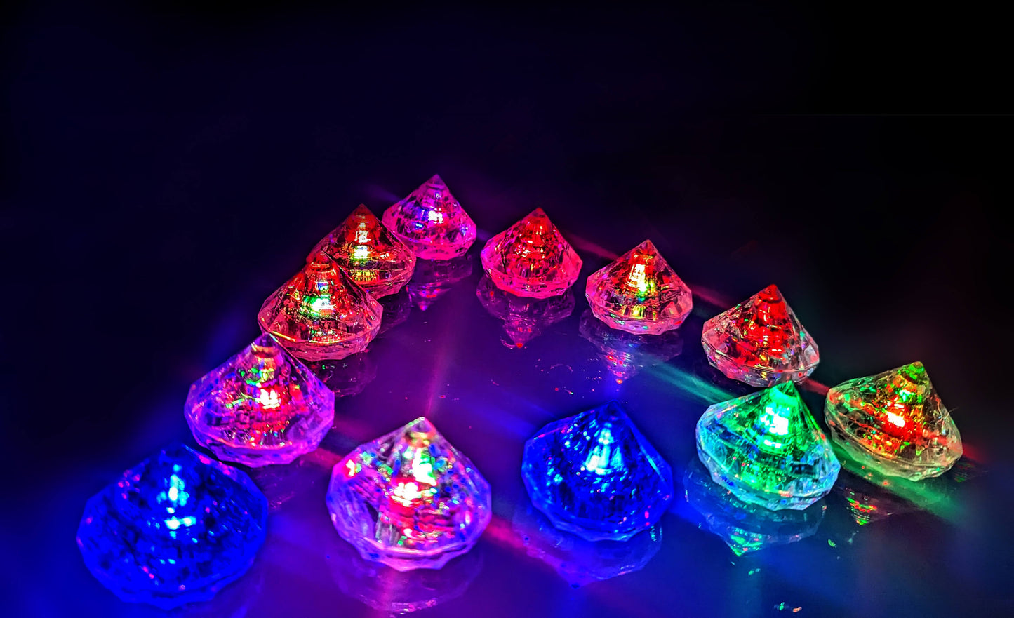 LED Eiswürfel Diamant 12er Pack – Exklusive Party-Dekoration