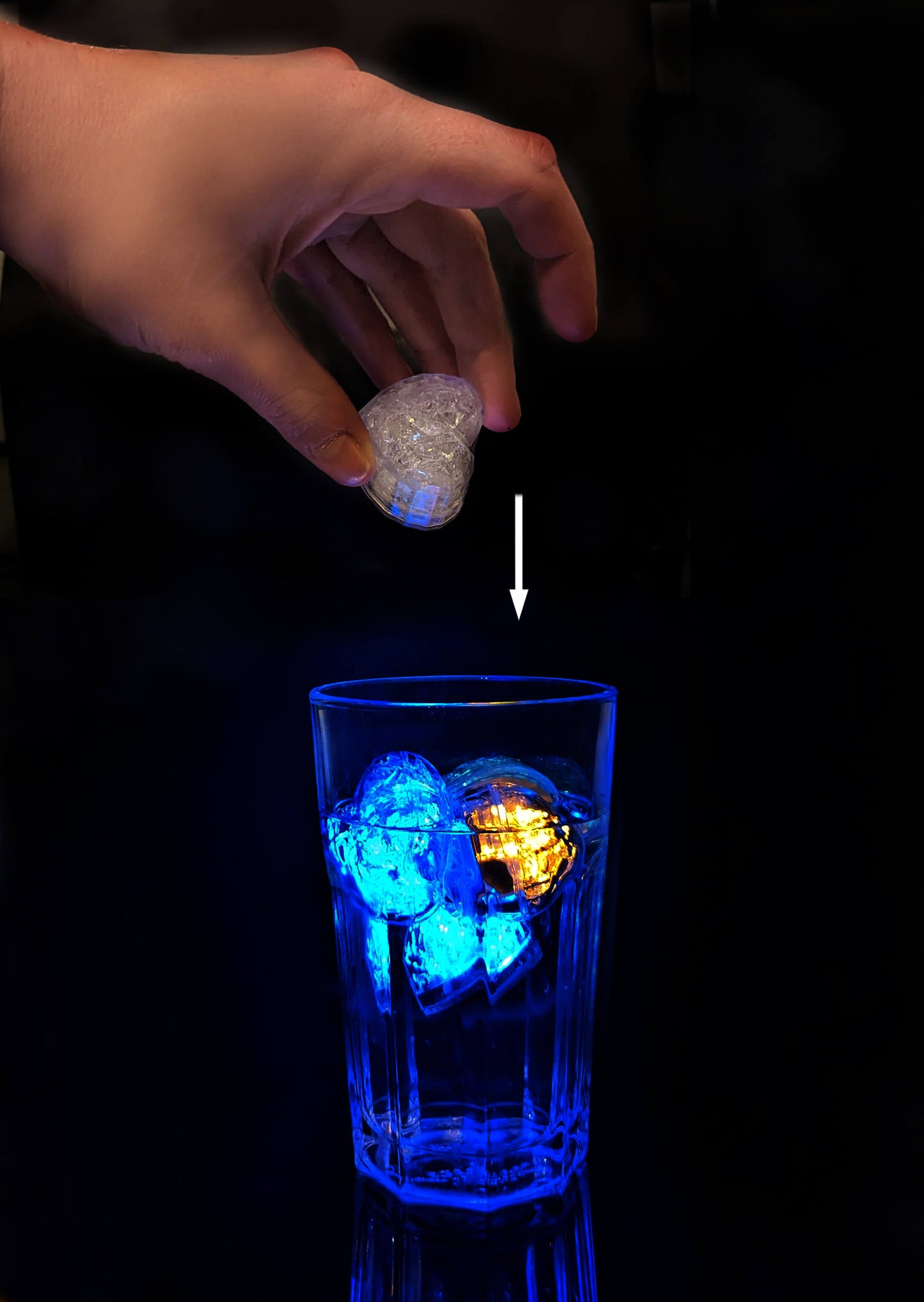 LED Eiswürfel Herz 12er Pack – Romantische Party-Dekoration