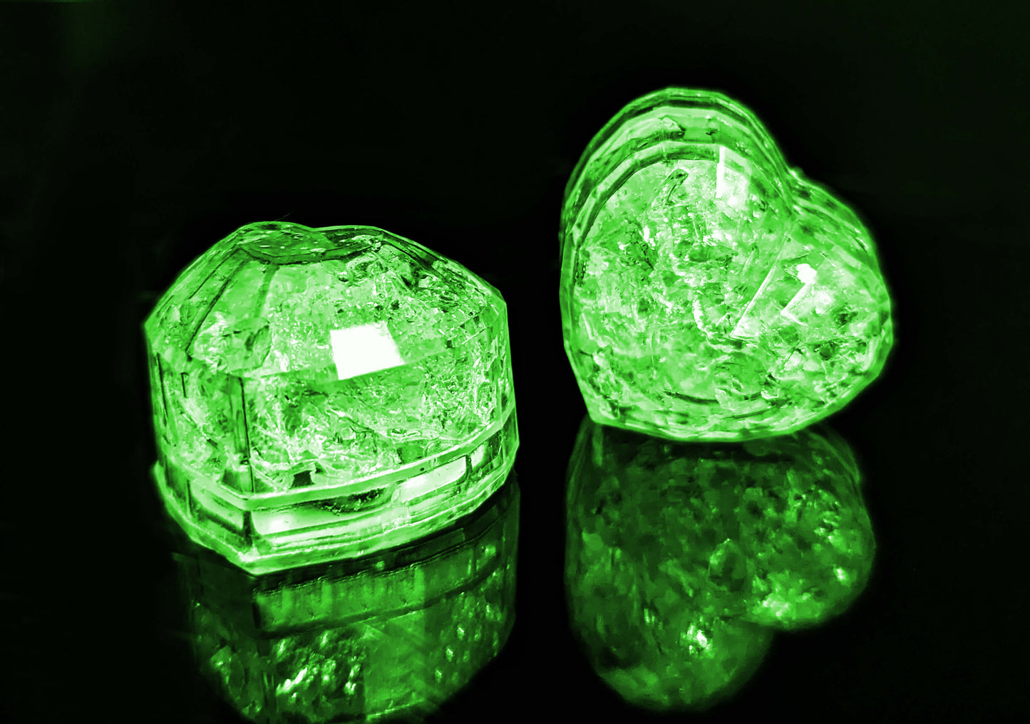 LED Eiswürfel Herz 12er Pack – Romantische Party-Dekoration