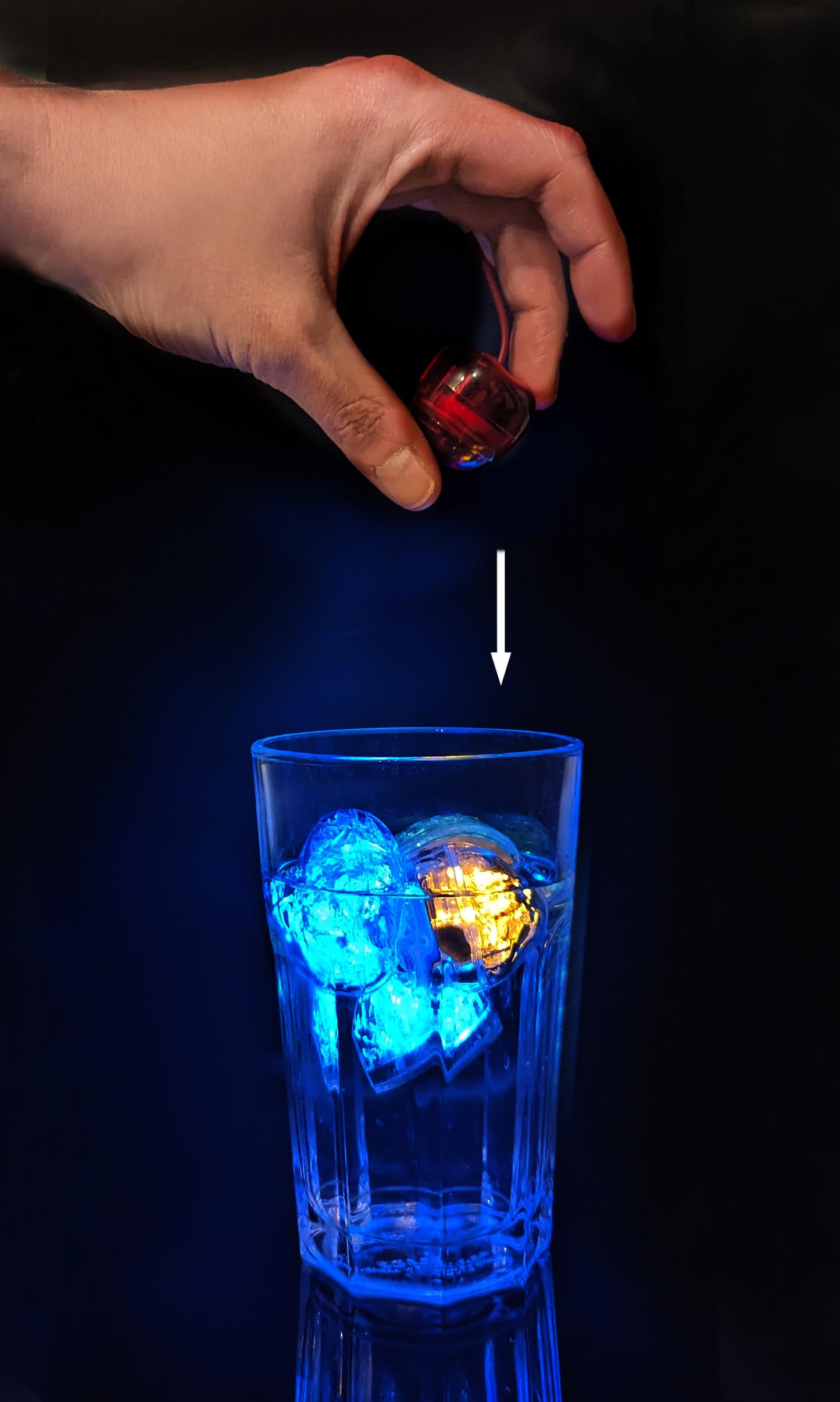 LED Eiswürfel Kirsche 24er Pack – Leuchtende Party-Dekoration
