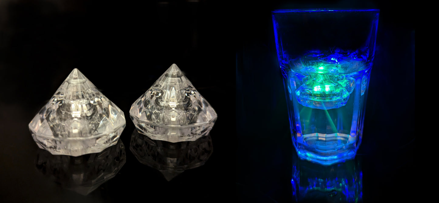 LED Eiswürfel Diamant 12er Pack – Exklusive Party-Dekoration