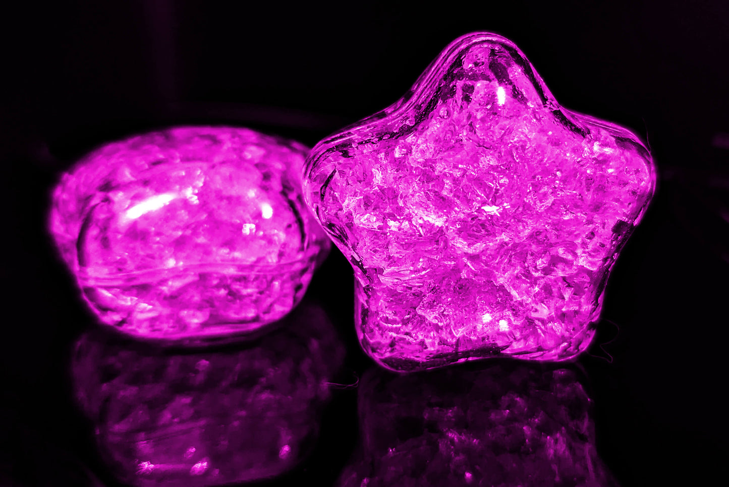 LED Eiswürfel Stern 12er Pack – Leuchtende Party-Dekoration
