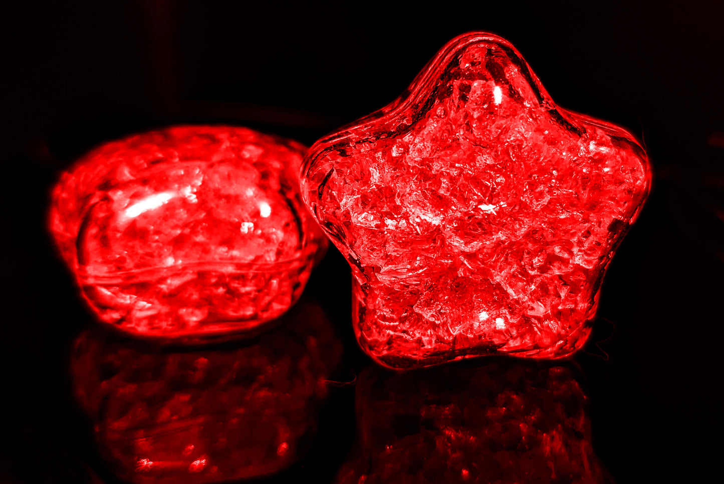 LED Eiswürfel Stern 12er Pack – Leuchtende Party-Dekoration