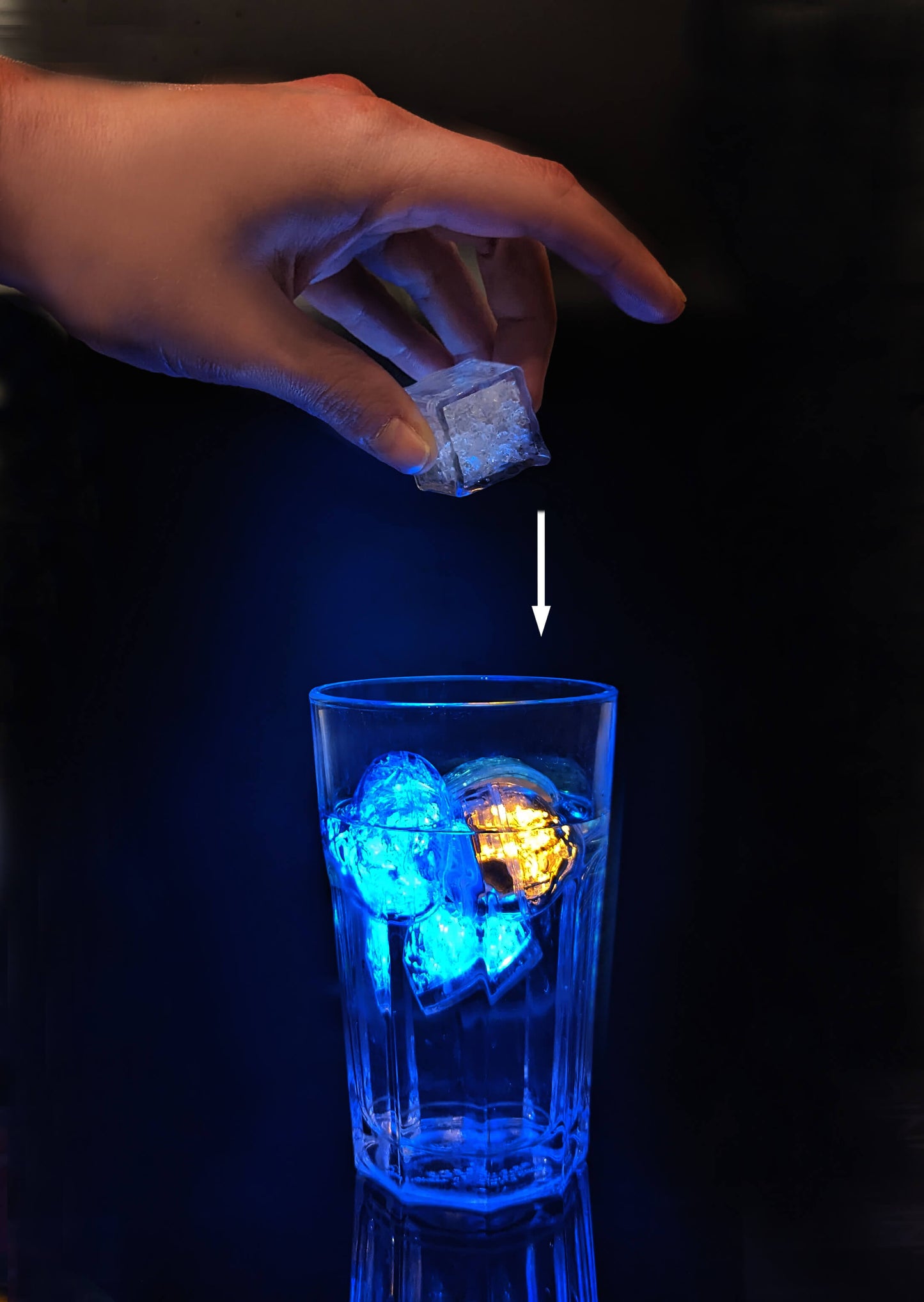 LED Eiswürfel Würfel 12er Pack – Leuchtende Party-Dekoration