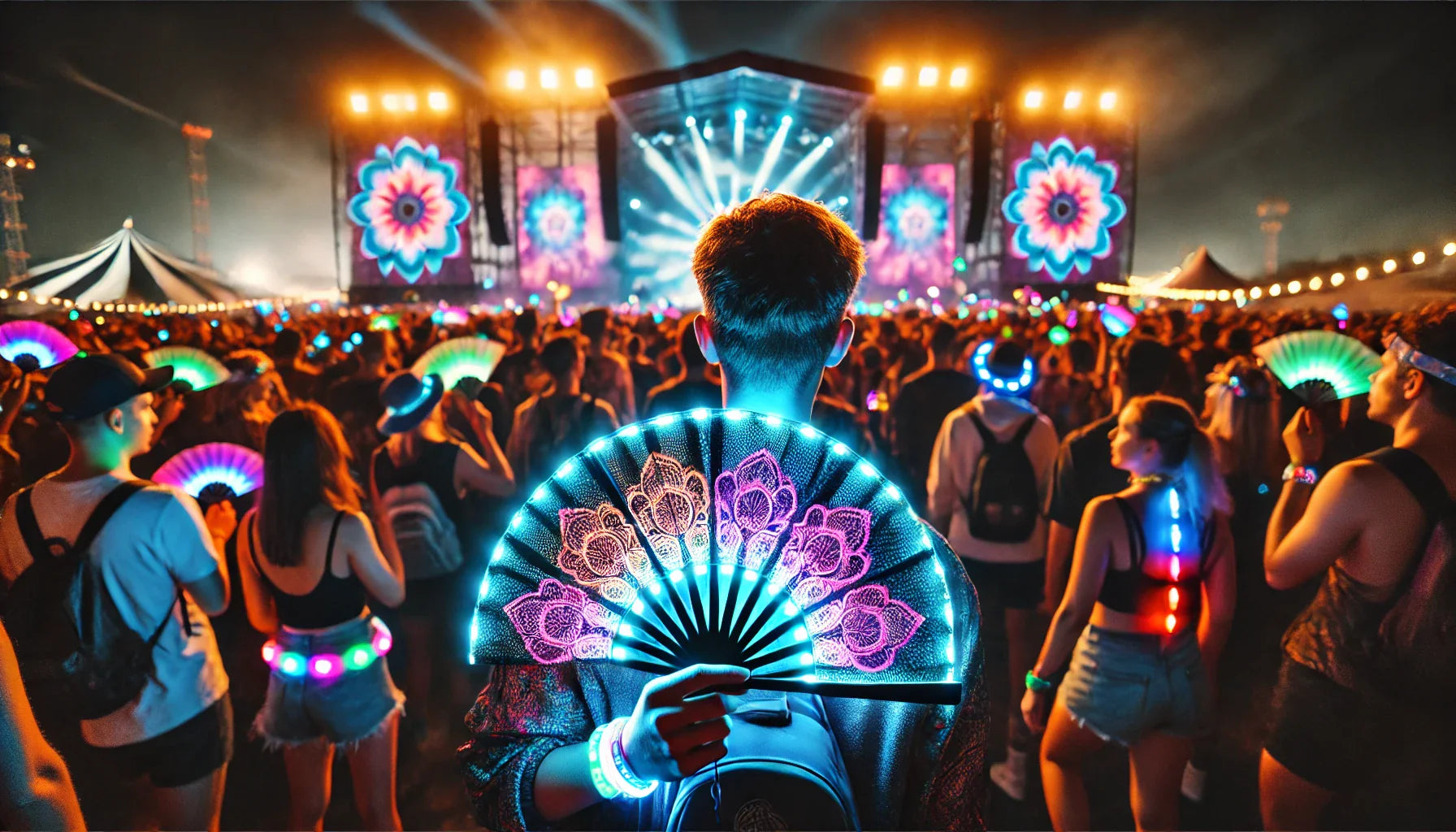 LED-Handfächer im Trend: Coole Brise und Lichteffekte fürs Festival
