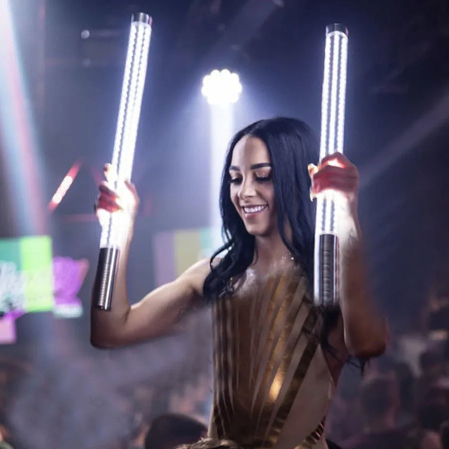 XL LED Stroboblitzstab Flaschenaufsatz/Handstab – Leuchtende DJ Party-Dekoration