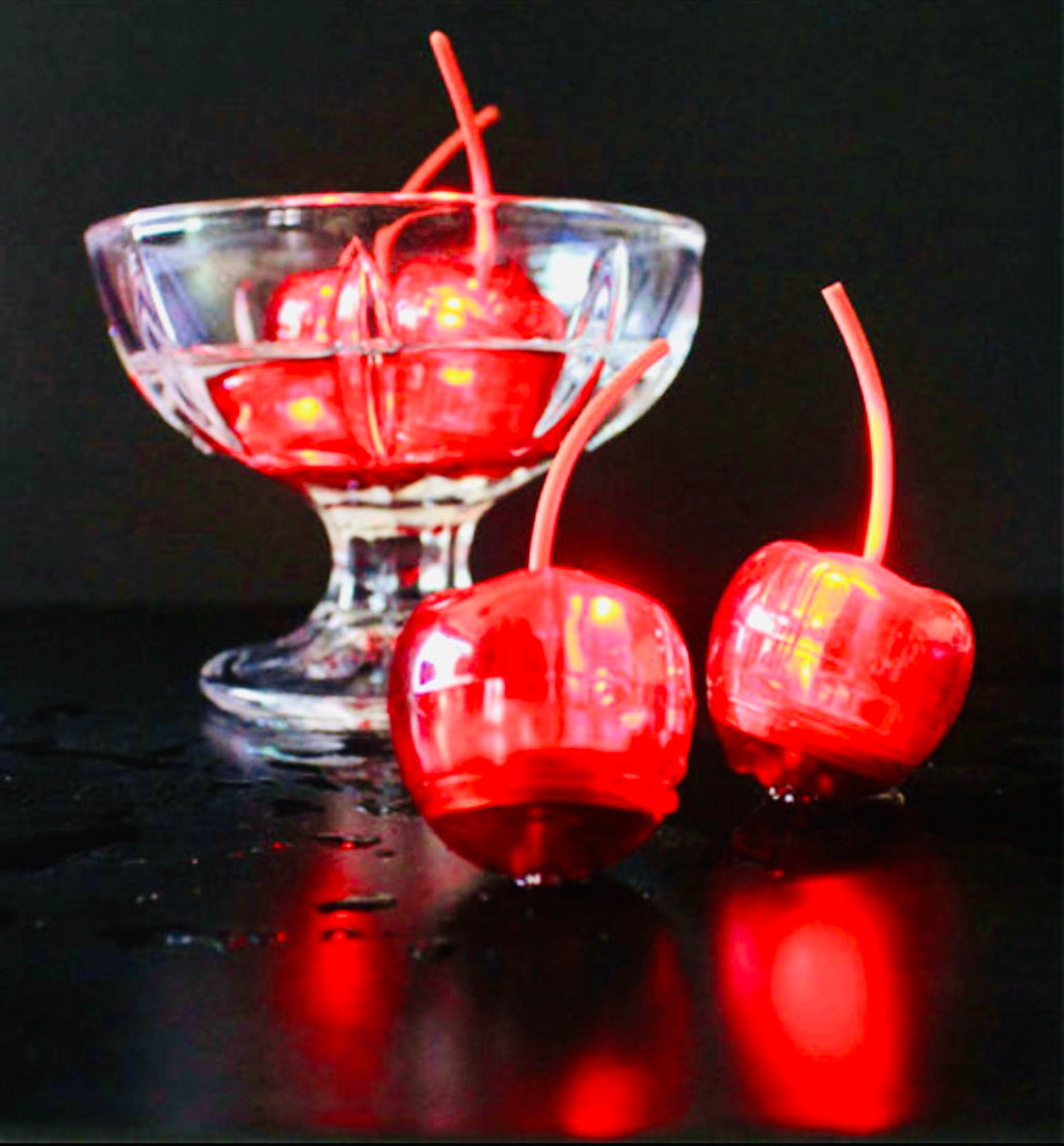 LED Ice Cubes Cherry 72 Pack – Glowing Party Decoration