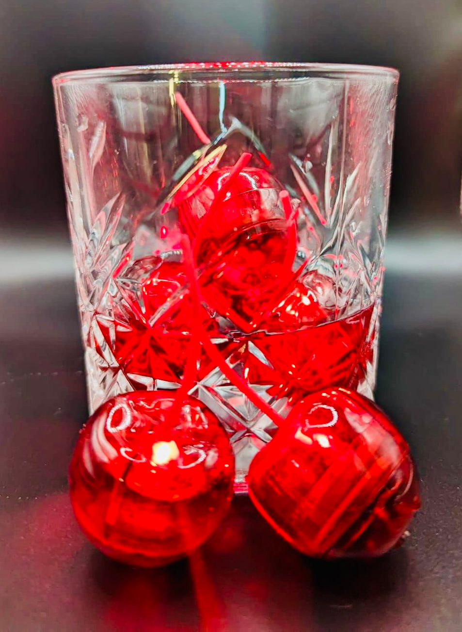 LED Ice Cubes Cherry 72 Pack – Glowing Party Decoration
