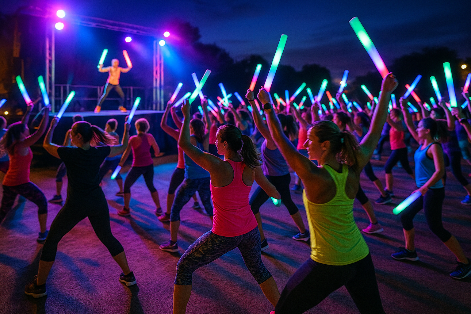 LED Party Schaumstoff Stab 2000er Event Pack – Leuchtende Party-Dekoration