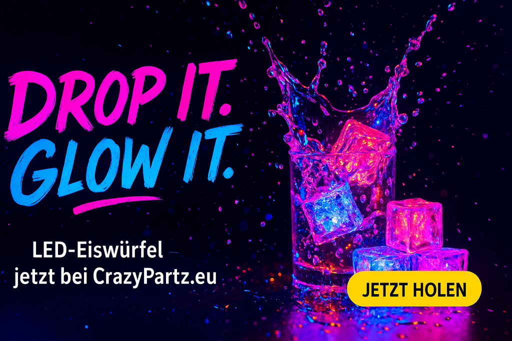 LED Eiswürfel Würfel 12er Pack – Leuchtende Party-Dekoration