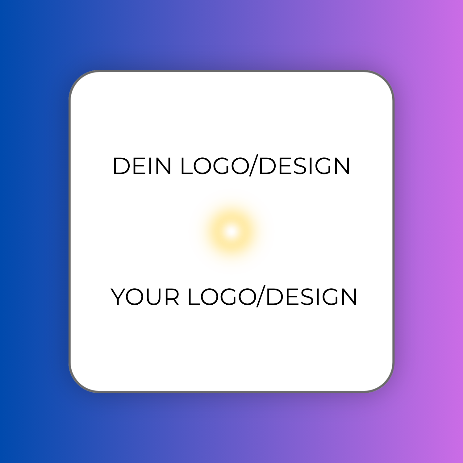 Leuchtende LED-Untersetzer mit LOGO 50er Pack quadratisch