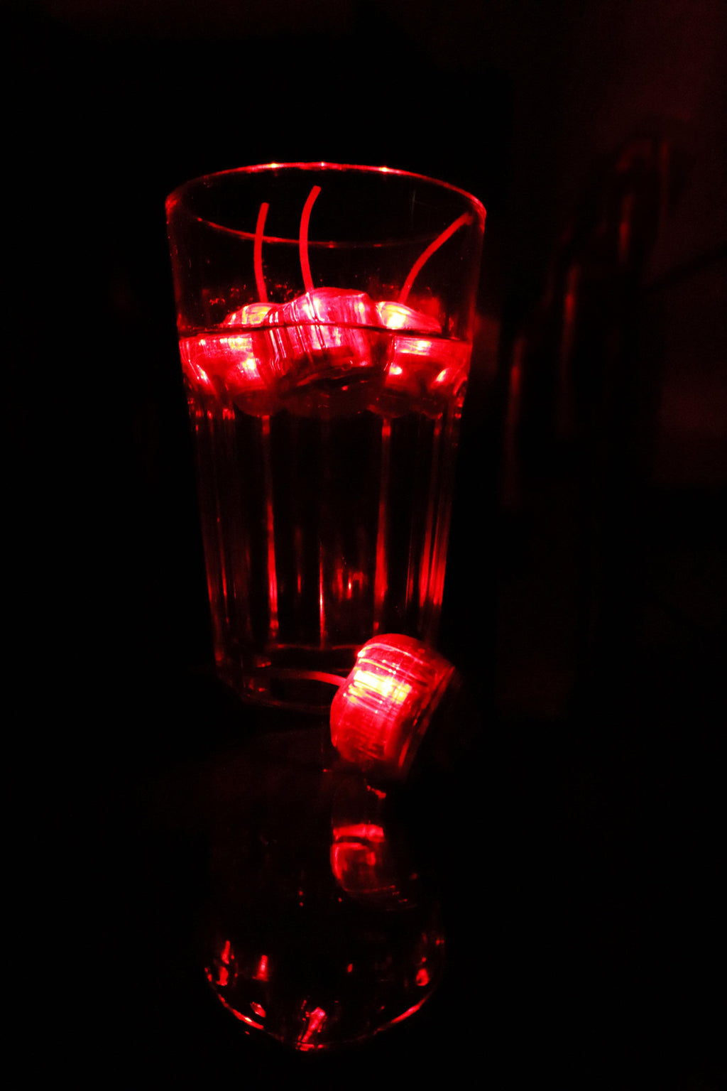 LED Ice Cubes Cherry 72 Pack – Glowing Party Decoration