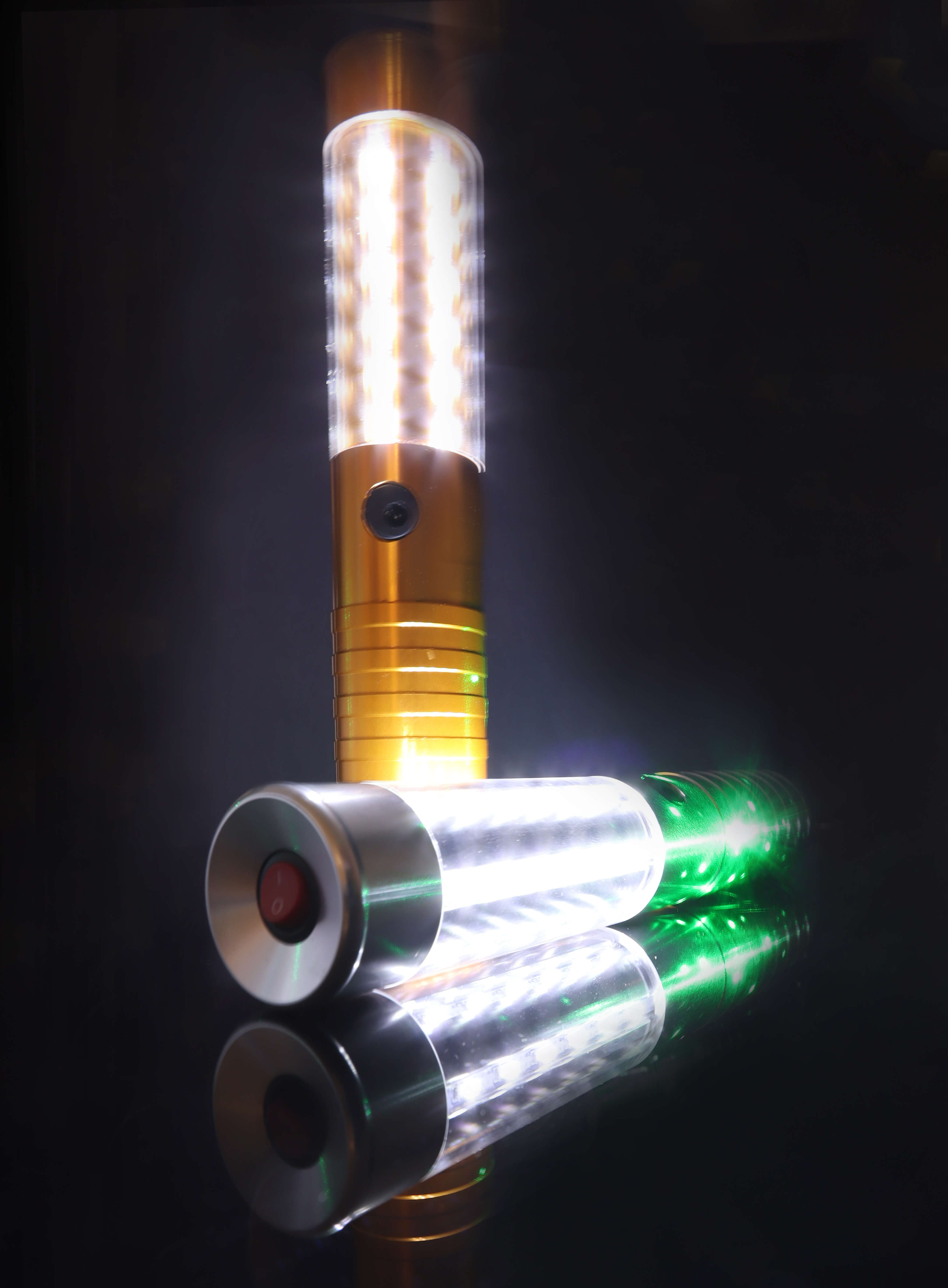 LED Strobe Flash Stick Silver Bottle Topper – Glowing Party Decoration