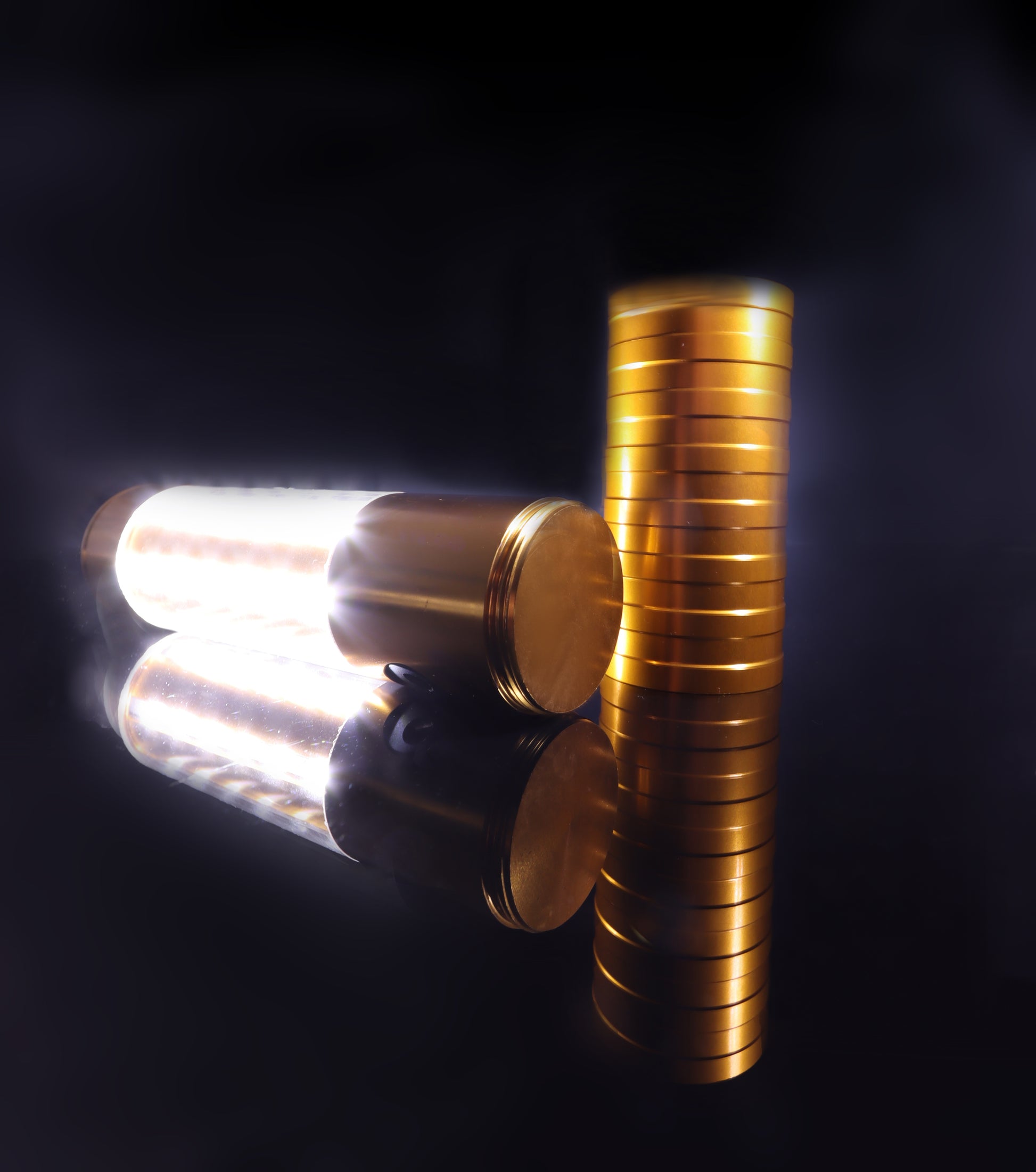 LED Stroboblitzstab Gold/Silber Flaschenaufsatz 10er Business Pack – Exklusive Party-Dekoration