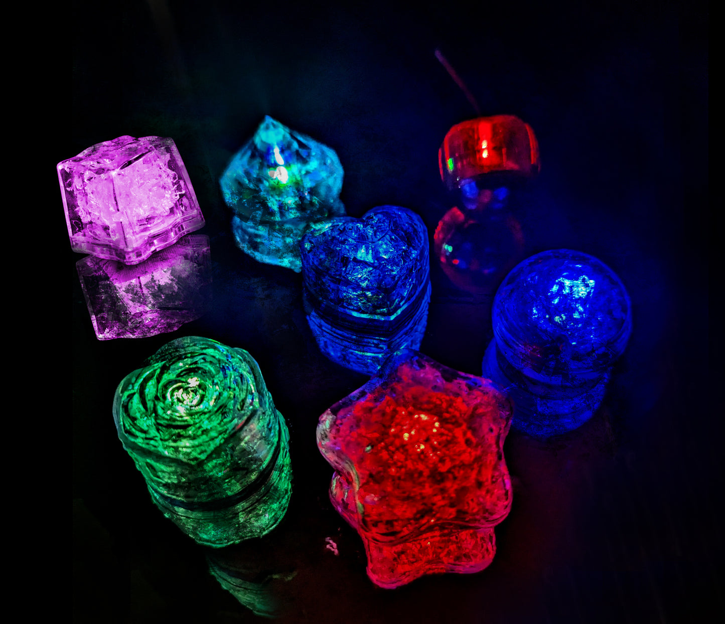 LED Eiswürfel 96er Mix Paket – Leuchtende Getränkedekoration