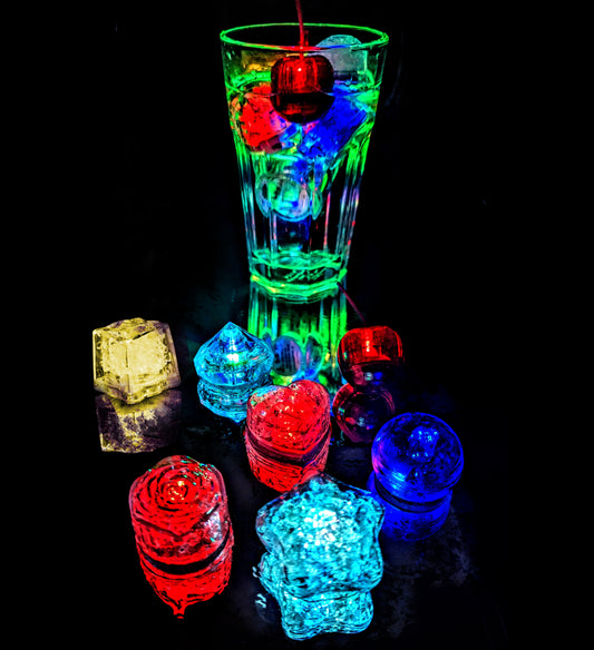 LED Eiswürfel 96er Mix Paket – Leuchtende Getränkedekoration