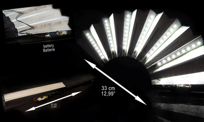 XL LED Handfächer RGB – Leuchtende Party-Dekoration