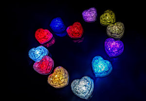LED Ice Cube Heart Pack of 12 – Romantic Party Decoration