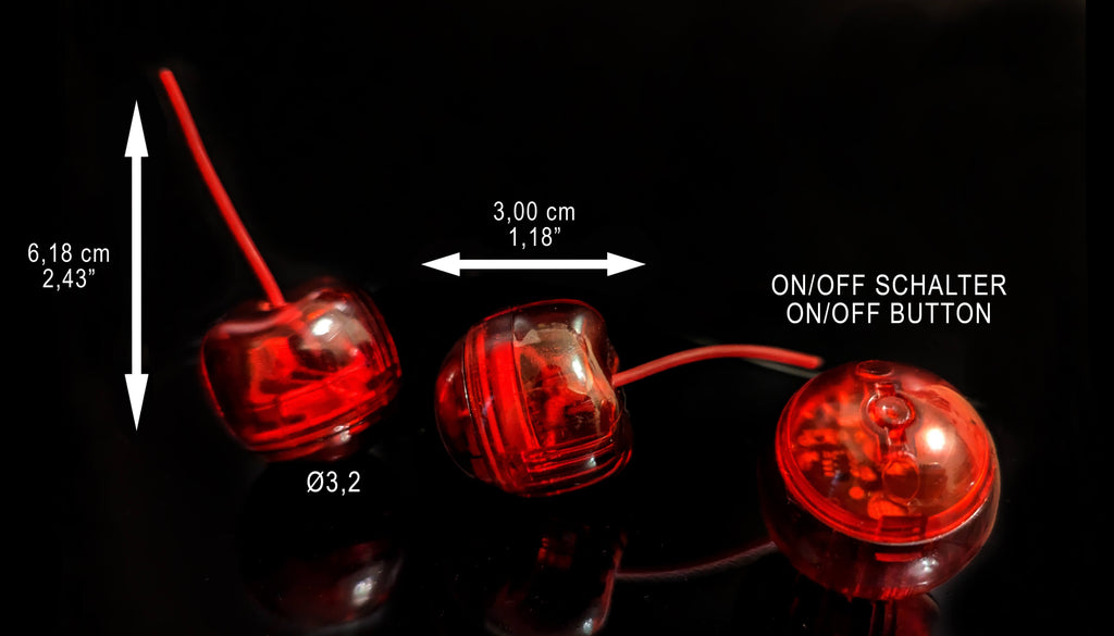 LED Ice Cubes Cherry 72 Pack – Glowing Party Decoration
