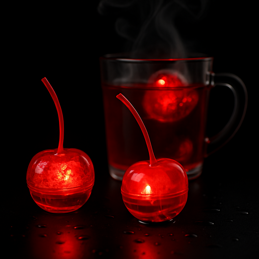 LED Ice Cubes Cherry 6-Pack – Luminous Party Decoration
