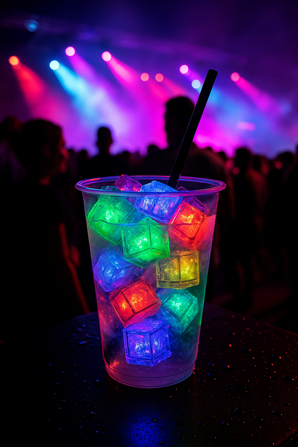 LED Eiswürfel Big Würfel On/Off 12er Pack – Perfekte Party-Dekoration