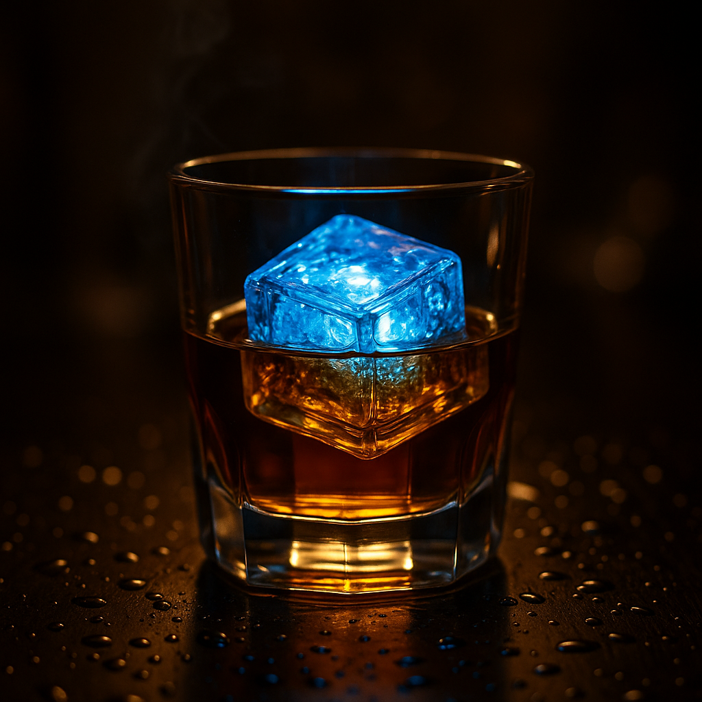 LED Eiswürfel Big Würfel On/Off 12er Pack – Perfekte Party-Dekoration