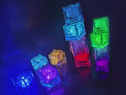 LED Eiswürfel Big Würfel On/Off 12er Pack – Perfekte Party-Dekoration