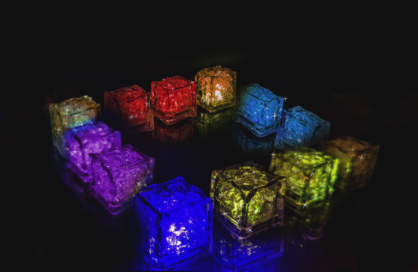 LED Eiswürfel Big Würfel On/Off 240 Stück Business Pack – Perfekte Party-Dekoration