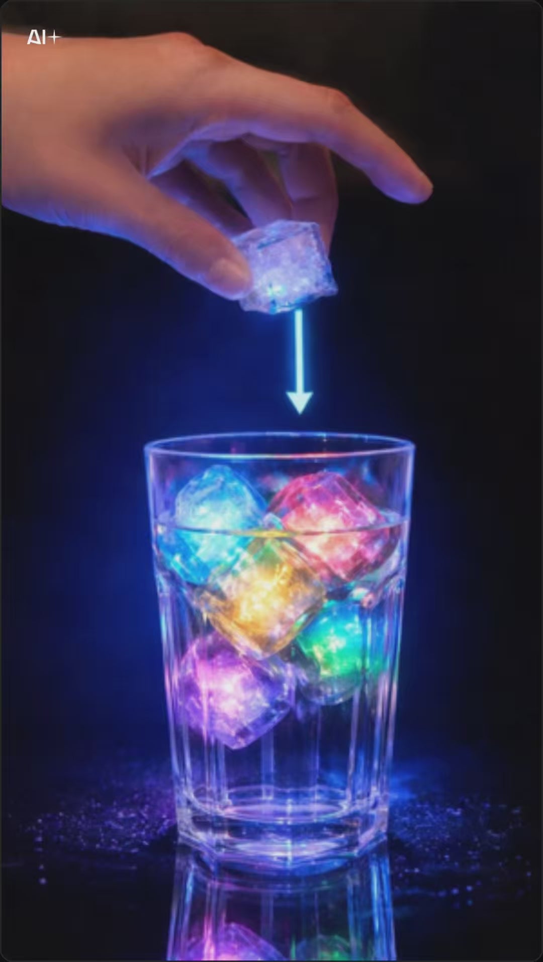 LED Eiswürfel Würfel 240 Stück Business Pack – Leuchtende Dekoration