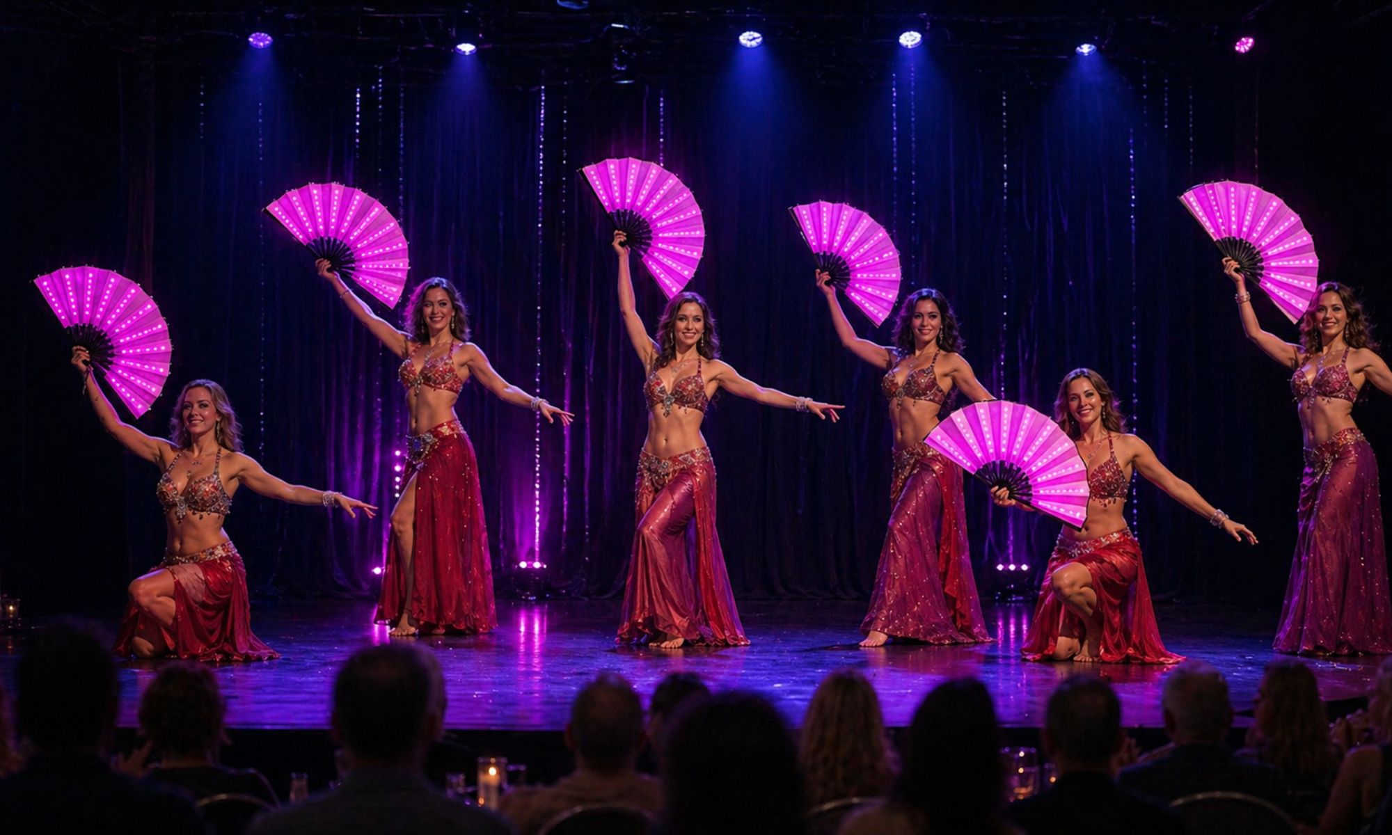 XL LED Handfächer DUBAI – Leuchtende Party-Dekoration